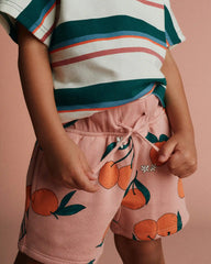 Toddler City Park™ Shorts in Clementine Grove Print - Light Pink