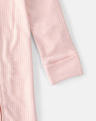 Baby Girl 2-Way Zip PurelySoft Sleep & Play Pajama - Light Pink