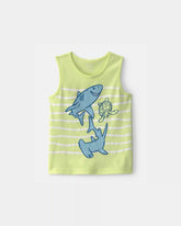 Baby Boy Shark Graphic Tank - Green