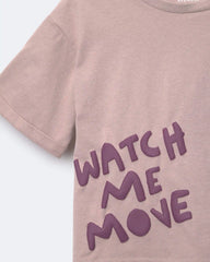 Toddler 'Watch Me Move' Rolled Cuff Tee - Mauve