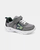Toddler Boy Light-Up Dinosaur Athletic Sneakers - Grey/White