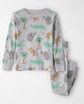 Toddler 2-Piece Organic Cotton Ribbed Pajama Set in Aussie Friends Print