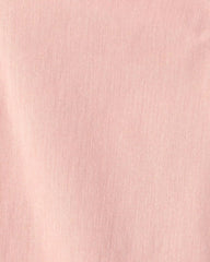 Girls Twill Straight-Leg Pants - Pink