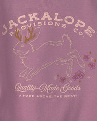 Girls 'Jackalope Provisions' Graphic Tee - Purple
