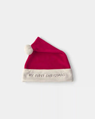 Baby 'My First Christmas' Santa Hat - Red
