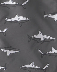 Baby Boy Shark Raincoat - Grey