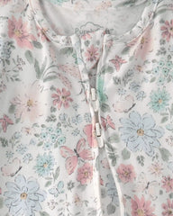 Baby Girl Butterfly Garden 2-Way Zip PurelySoft Sleep & Play Pajama