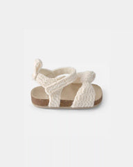 Baby Girl Knit Sandals - Cream