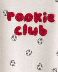 Baby 'Rookie Club' French Terry Jumpsuit - Ivory