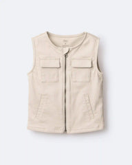 Toddler Zip-Up Vest - Khaki