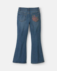 Girls Denim Flare Jeans - Medium Wash
