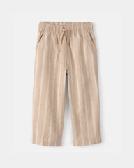 Toddler Boy 2-Piece Striped Button-Down Shirt & Pant Set - Brown