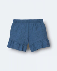 Toddler Girl Ruffle Butterfly Shorts - Slate Blue