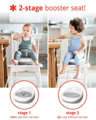 Sleek Seat Booster - Grey/White