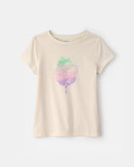Girls Cotton Candy Graphic Tee - Cream