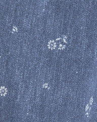 Girls Floral Drawstring Knit Joggers - Blue