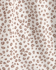 Baby Girl Cheetah Sleeveless Romper - Brown/Ivory