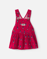 Baby Girl Nutcracker Corduroy Skirtall - Red