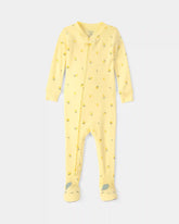 Toddler Lemon 100% Cotton Snug Fit 1-Piece Pajama - Yellow