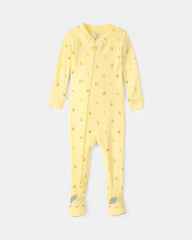 Toddler Lemon 100% Cotton Snug Fit 1-Piece Pajama - Yellow