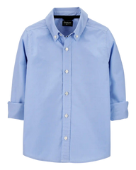 Boys Uniform Button-Front Shirt - Blue
