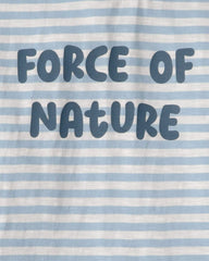 Kids Organic Cotton 'Force of Nature' Tee in Stripes