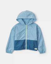 Girls Colorblock Zip-Up Jacket - Blue
