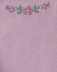 Baby Girl 3-Piece Floral Layering Set - Purple/Ivory