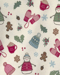 Baby Girl 2-Piece Organic Cotton Pajamas in Winter Wonderland
