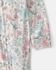 Baby Girl Butterfly Garden 2-Way Zip PurelySoft Sleep & Play Pajama