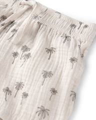 Baby Boy 2-Piece Organic Cotton Gauze Top & Short Set in Palm Trees