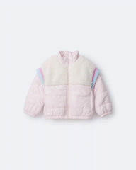 Toddler Girl Colorblock Zip-Up Jacket - Light Pink/Cream