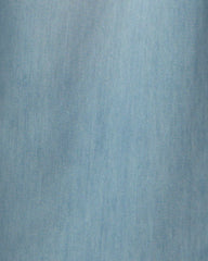 Girls Denim Short-Sleeve Jumpsuit - Light Wash