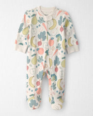 Baby Organic Cotton Sleep & Play Pajama in Veggie Fruit
