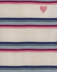Girls Heart Striped Top