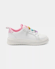 Toddler Girl Charm Casual Sneakers - White/Pink