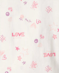 Girls 'Love' Top - Ivory