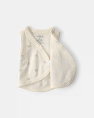 Baby Bear Side-Snap Tank - Cream