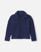 Toddler Boy Thermal Long-Sleeve Button-Down Shirt - Navy Blue