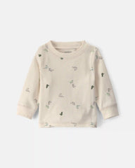 Baby Boy 2-Piece Dinosaur Long-Sleeve Overall Set - Olive Green