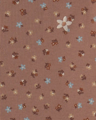 Girls 2-Piece Floral Chambray Long-Sleeve Top & Pant Set - Brown/Blue