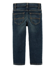Baby Faded Dark Wash Straight-Leg Jeans
