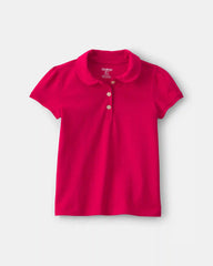 Toddler Girl Uniform Polo Shirt - Red