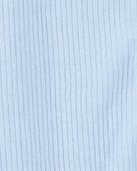 Baby Boy Dog Pocket 2-Way Zip Ribbed Sleep & Play Pajamas - Blue