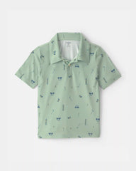 Boys Golf Active Polo Shirt - Green