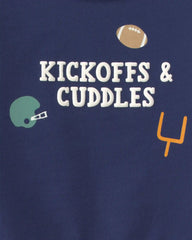 Baby Boy 2-Piece Football French Terry Pullover & Pant Set - Navy Blue