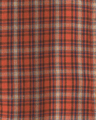 Boys Plaid Long-Sleeve Button-Down Shirt - Orange