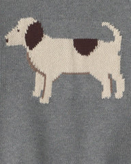Toddler Organic Cotton Dog Sweater Knit Pullover