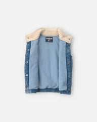 Toddler Boy Denim Vest - Blue/Cream