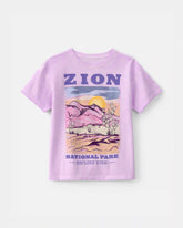 Girls Zion National Park Graphic Tee - Purple